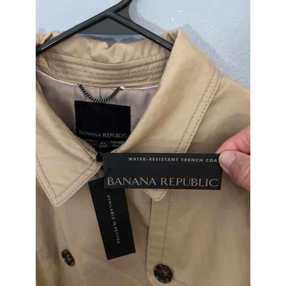 Banana Republic NWT Water Resistant Cape Style Trench Coat XL - Picture 2 of 7
